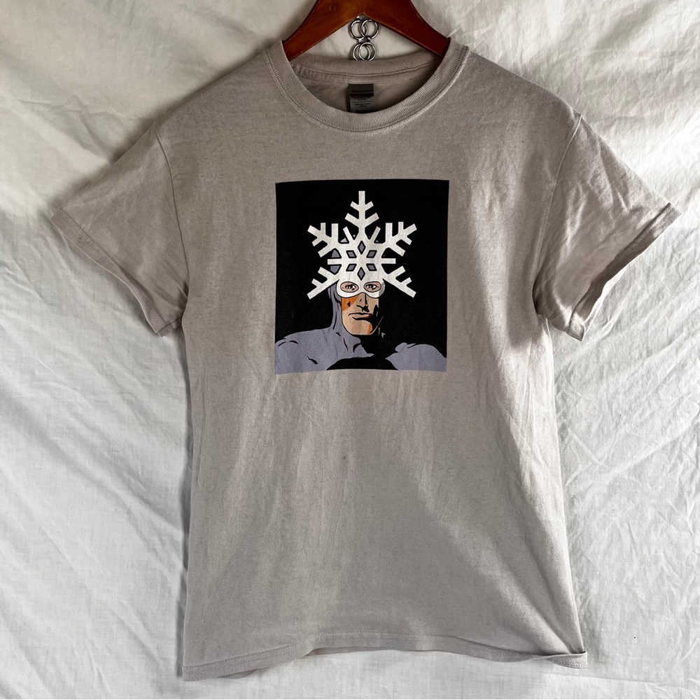 Captain Snowflake Combat Skier Montana Independent Underground Zine Cult Hero T - Picture 7 of 12